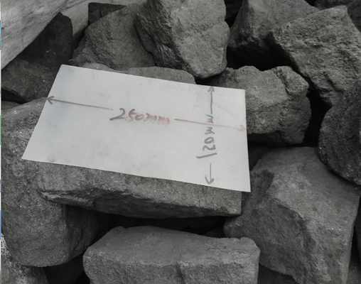 Low Porosity Solid Coke Steelmaking Raw Materials 150-250MM 1.8-1.95g/Cm3