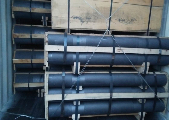 High Strength HP Graphite Rod Electrodes With Nipples Good Thermal Conductivity