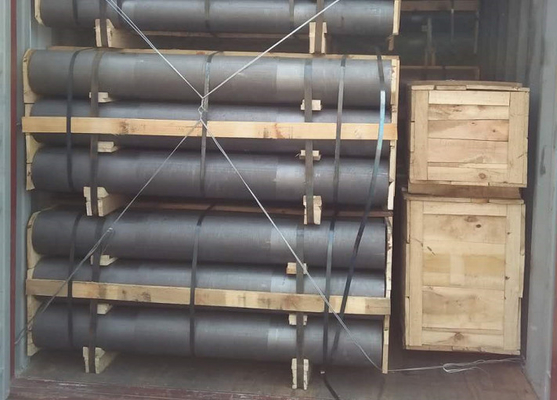 Low Ash RP Grade Graphite Electrode With Nipples High Mechanical Strength